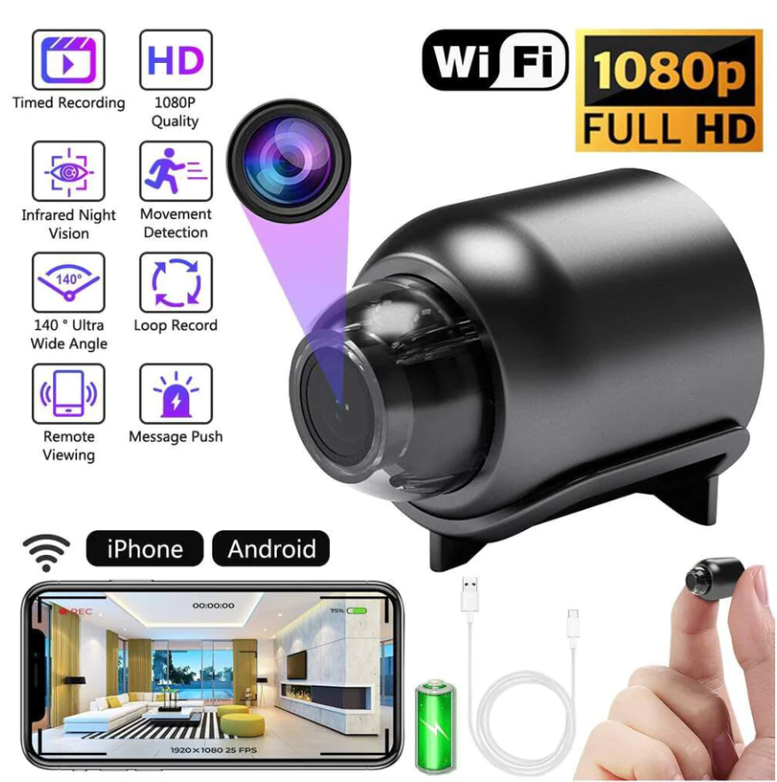 Mini Cámara de Seguridad Full HD 4K UltraVision™